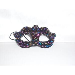 Black rhinestone bridal halloween masquerade ball costume ball  mardi gras mask